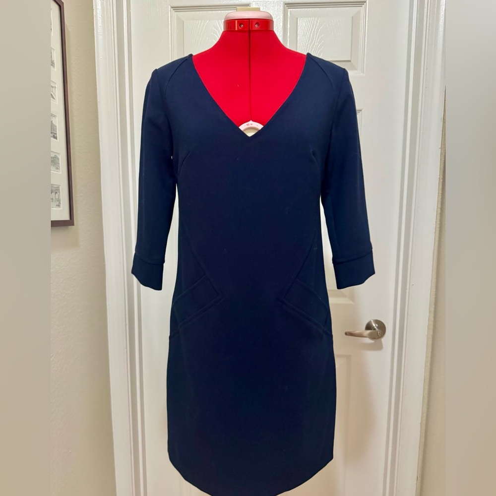 Trina Turk Navy Dress With Pockets! Sz 0
